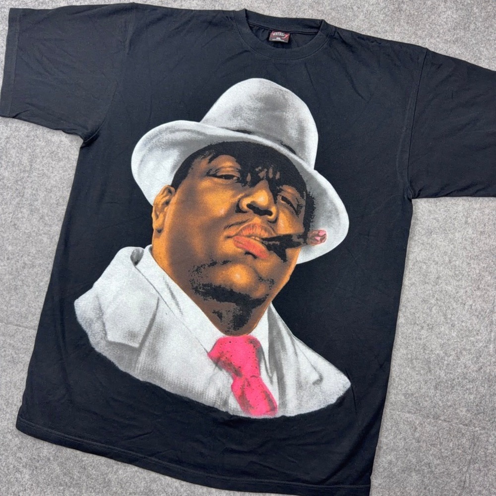 VTG Notorious BIG Shirt Mens 2XL Black Biggie Smalls Hip Hop Graphic Tee Metal